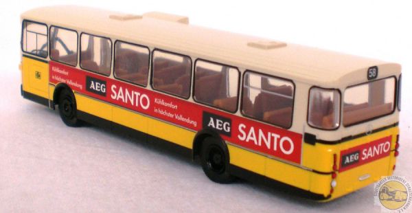 Modellbus "MB O305; SSB, Stuttgart - Werbung AEG / Linie 58"